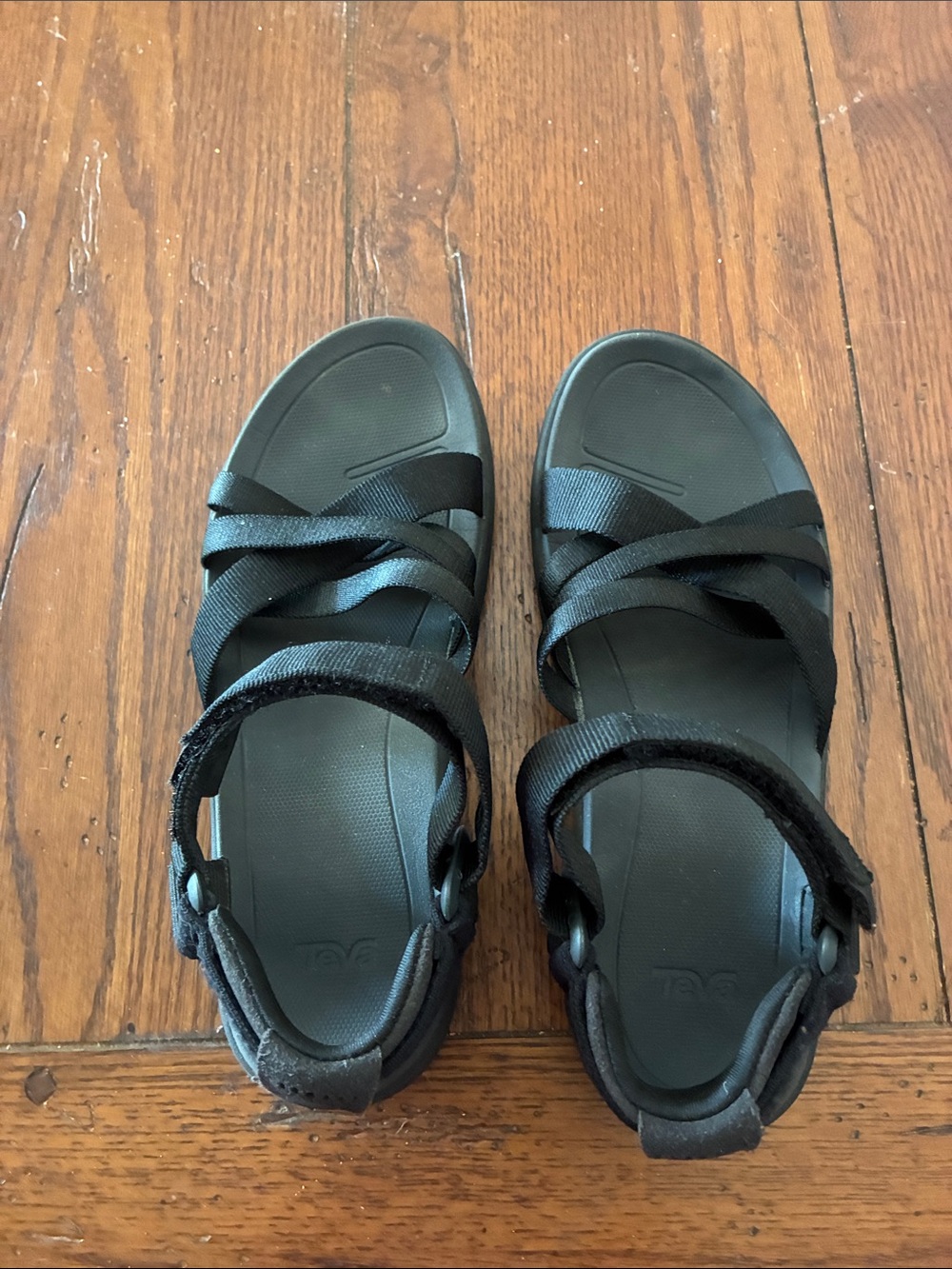 Teva Black Strappy Sport Sandals for Women